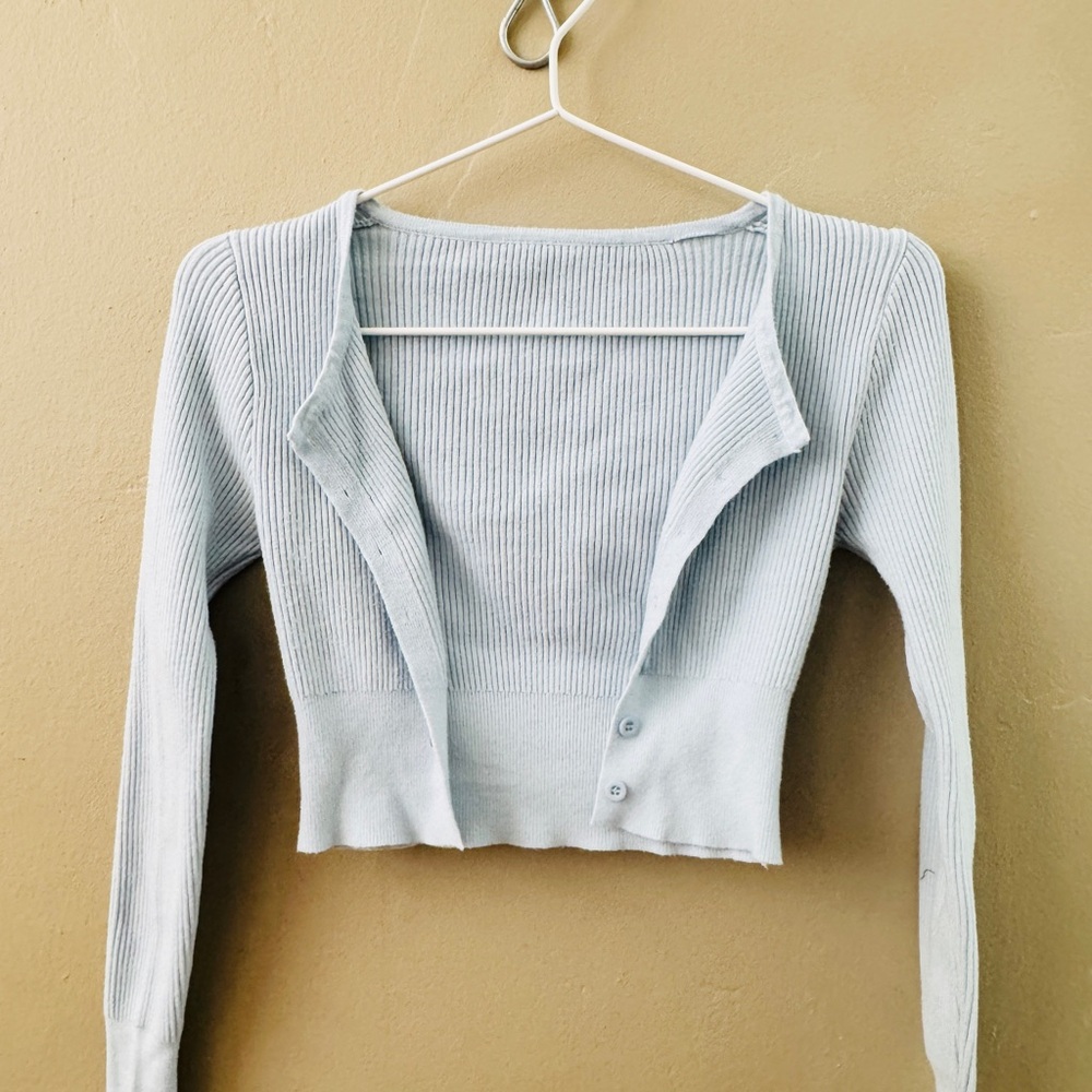 SHEIN light blue Knit Cardigan Sweater